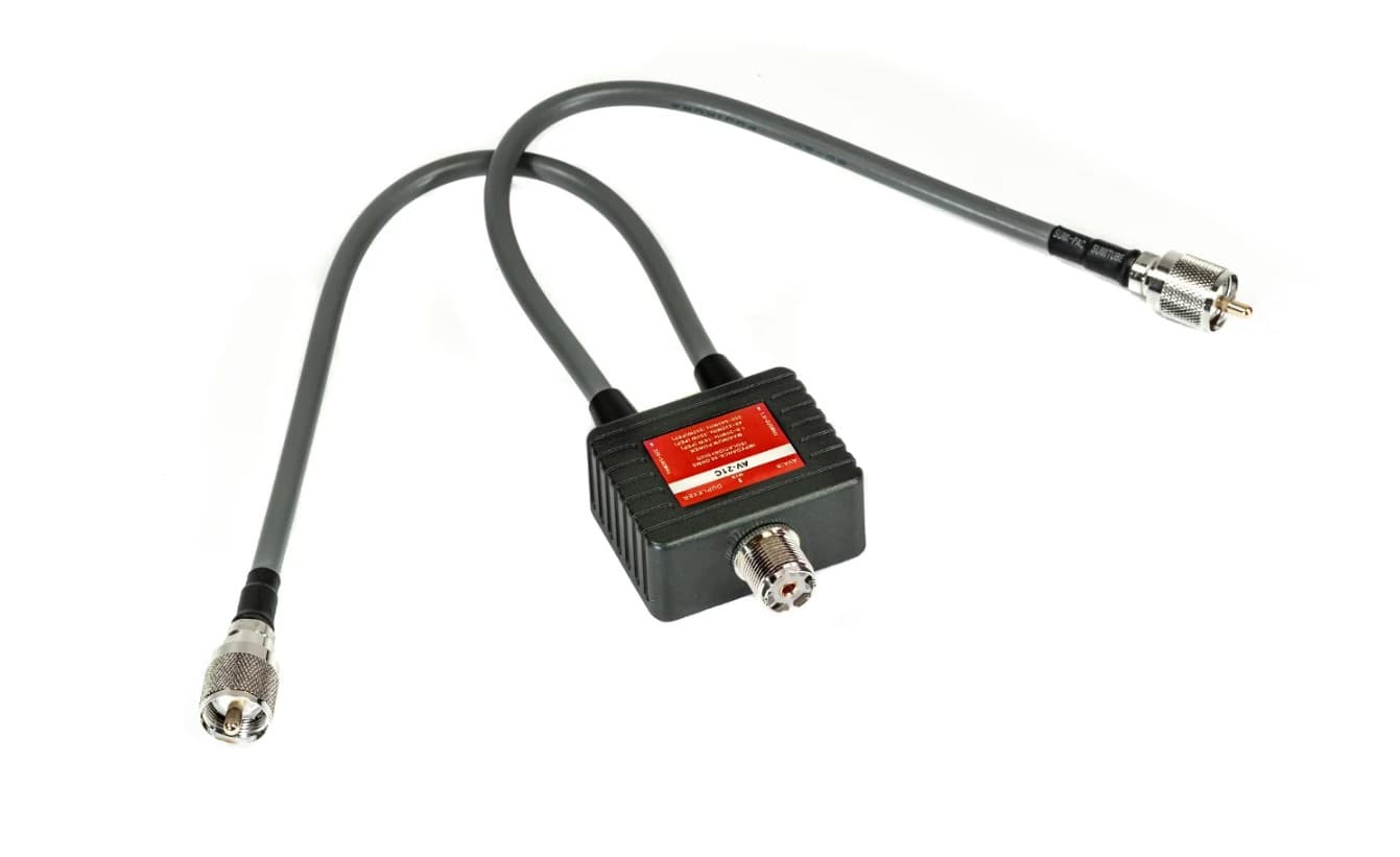 Duplexer AVAIR AV-21C 1.6-225MHz/350-540MHz mikser antenowy / duplekser HF+VHF/UHF wtyki PL-259+N / gniazdo N (AV-21CNMNM)