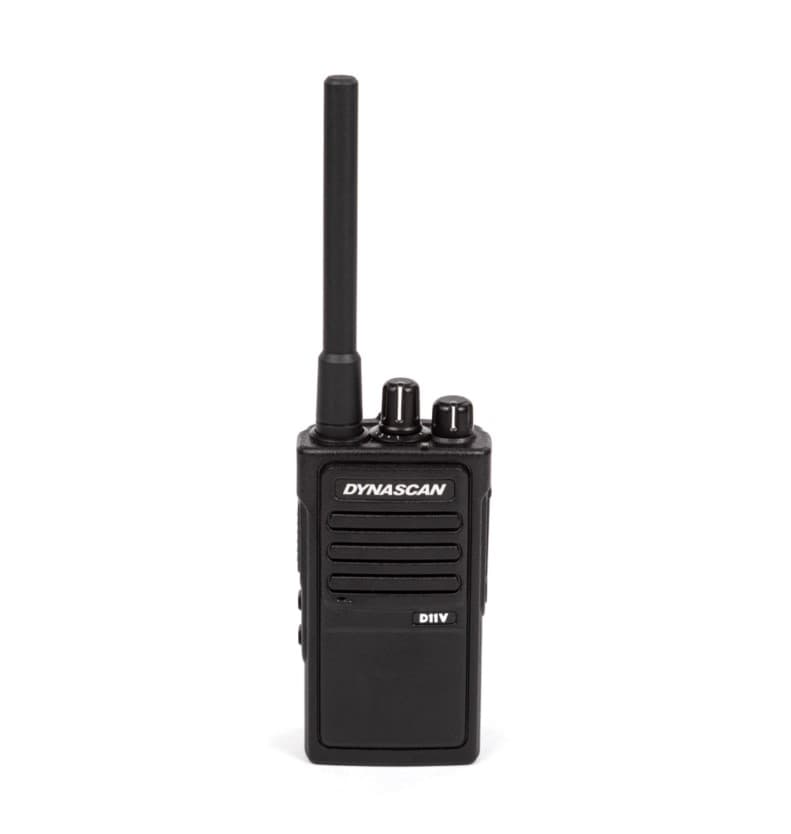 Dynascan D11V DMR przenośne radio DMR - solidny radiotelefon profesjonalny wersja VHF (136-174 MHz), 32 kanały, duża bateria 2000mAh