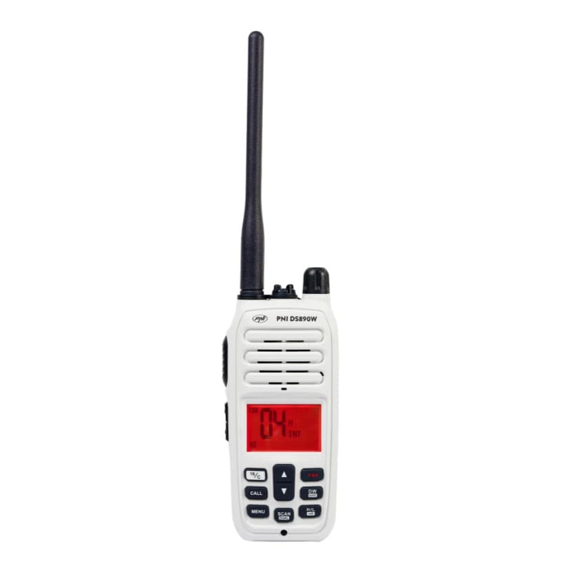 PNI DS890W WHITE ręczny radiotelefon morski VHF IP67, pływający, moc 5W, NRC, WX, czujnik wody - możliwość rejestracji w UKE