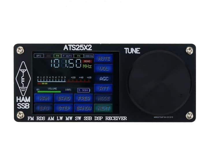 ATS-25 X2 SI4732 ultrakompaktowy przenośny odbiornik KF szerokopasmowy 150kHz-30MHz AM/FM/SSB, dotykowy wyświetlacz (najnowsza wersja X2)