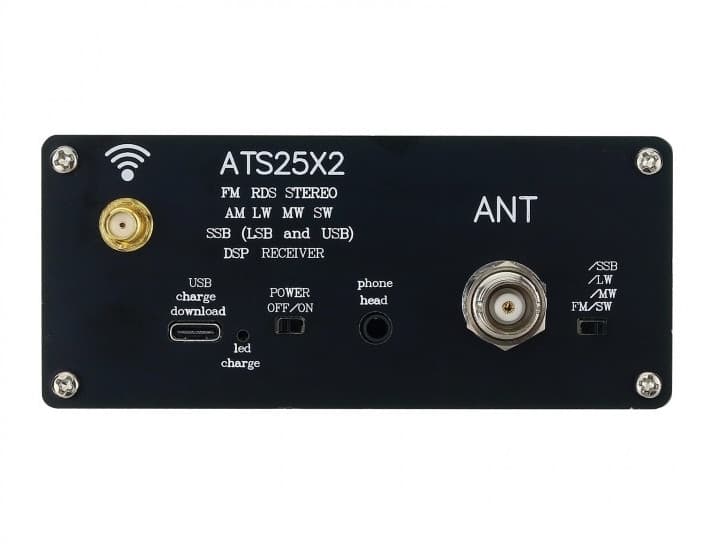 ATS-25 X2 SI4732 ultrakompaktowy przenośny odbiornik KF szerokopasmowy 150kHz-30MHz AM/FM/SSB, dotykowy wyświetlacz (najnowsza wersja X2)
