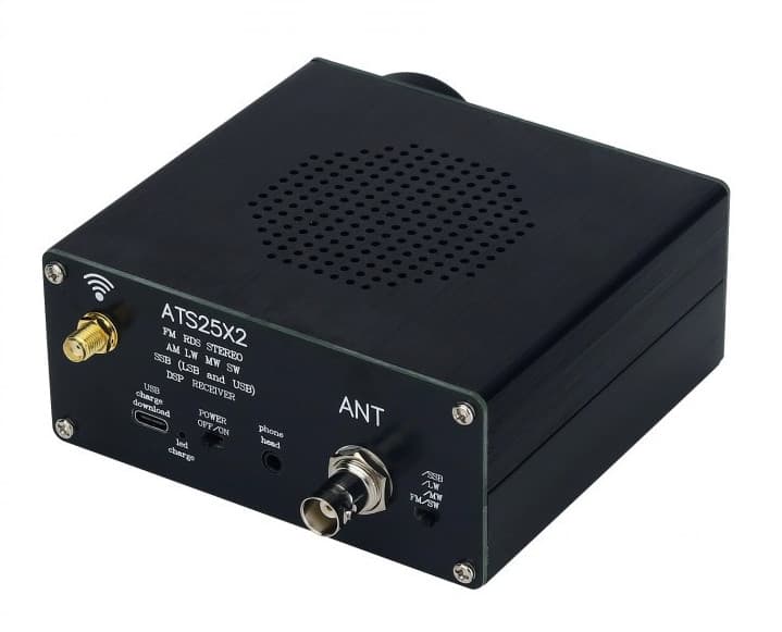 ATS-25 X2 SI4732 ultrakompaktowy przenośny odbiornik KF szerokopasmowy 150kHz-30MHz AM/FM/SSB, dotykowy wyświetlacz (najnowsza wersja X2)
