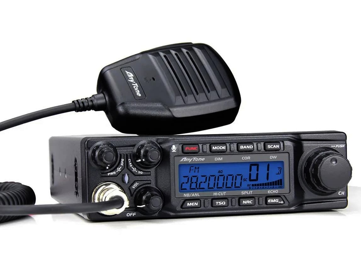 AnyTone AT-6666 PRO EXPORT radiotelefon amatorski 21-30MHz (10m, 12m, 15m, CB) AM/FM/SSB 80W, ASQ, RF Gain, NRC, echo (AnyTone AT-6666PRO)