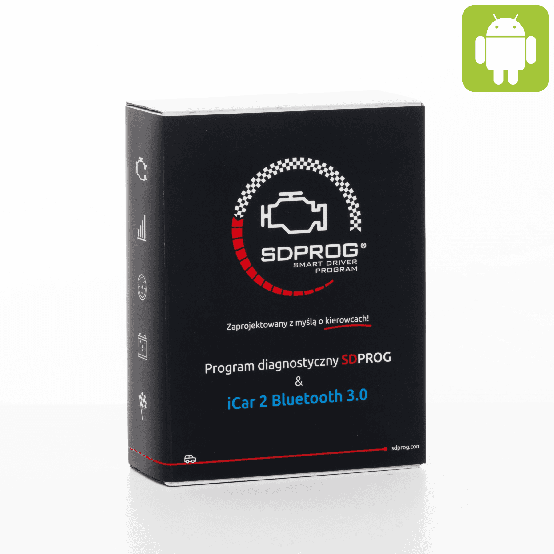 Interfejs VGATE iCAR 2 BT 3.0 + SD PROG oprogramowanie po polsku kompletny zestaw diagnostyczny do Android/Windows/Symbian