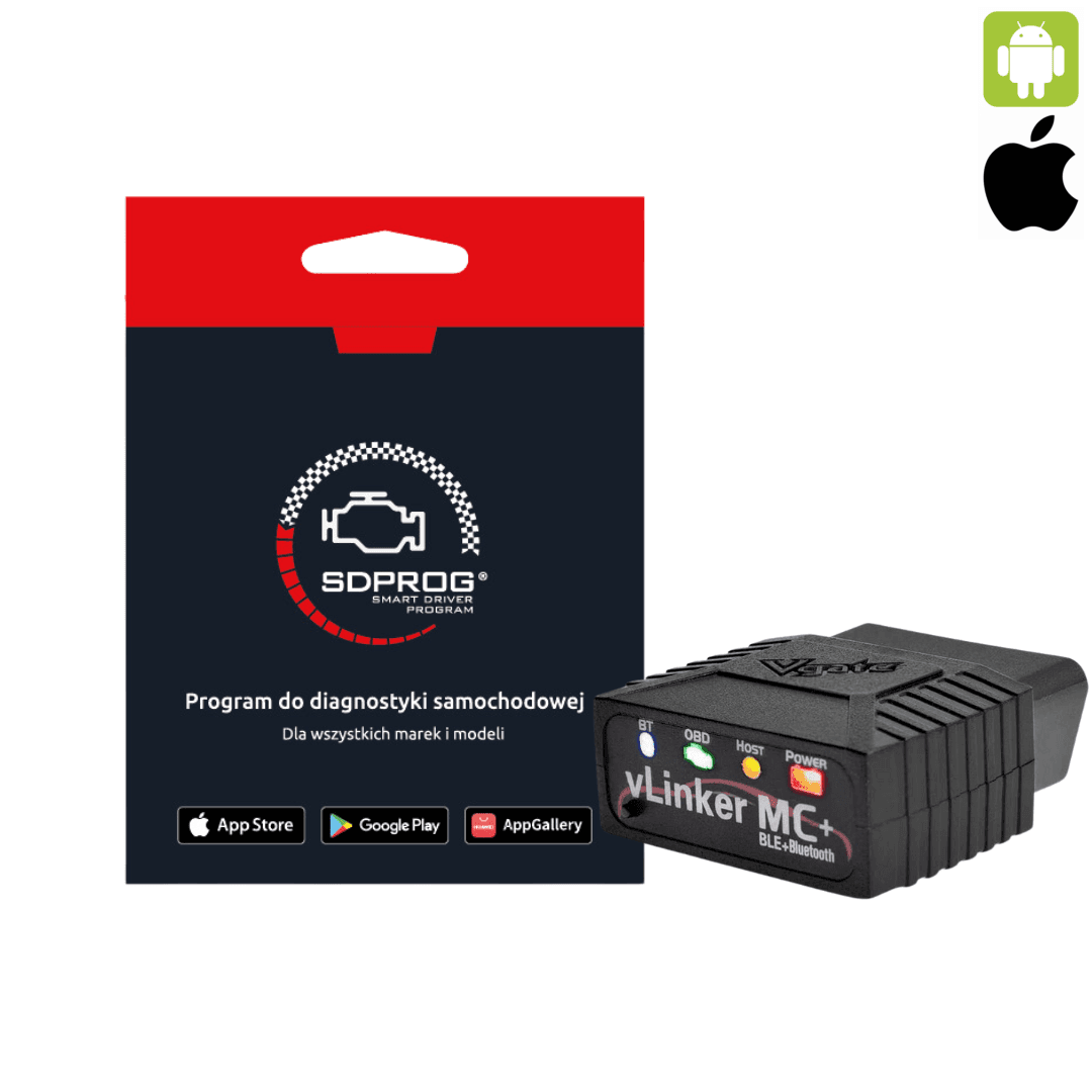 Interfejs vLinker MC+ BT 4.0 + SD PROG oprogramowanie po polsku kompletny zestaw diagnostyczny do iOS/Android/Windows