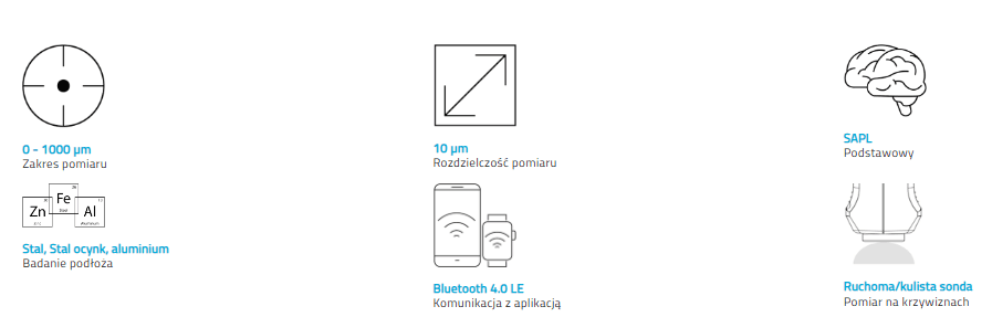 NexPTG Standard Plus miernik grubości lakieru + BT 4.0 iOS / Android (stal/stal ocynkowana/aluminium)