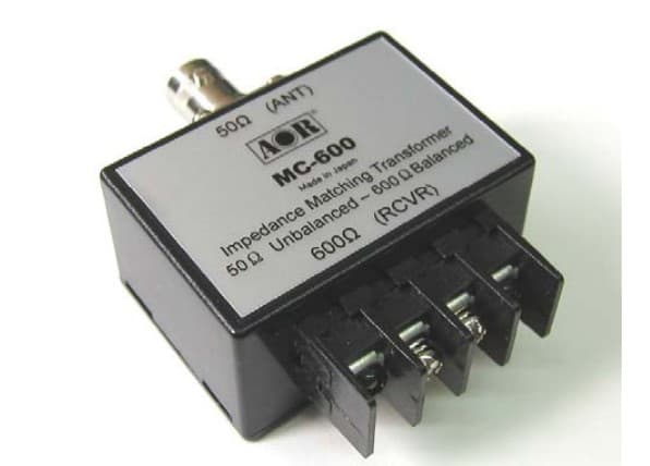 AOR MC-600 transformator impedancji 50:600 Ohm do odbiorników radiowych (skanery, SDR, odbiorniki globalne)