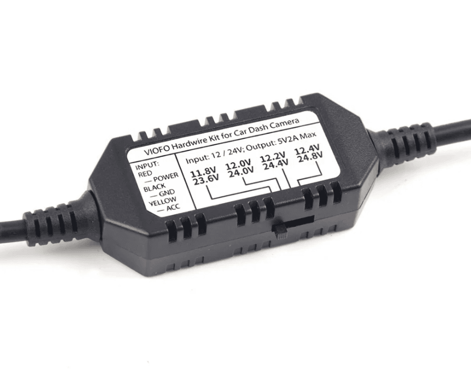 VIOFO HK4 ACC do modelu A139, T130, A119 Mini 2, A229 Plus, A229 Pro, A329 - zaawansowany moduł zasilania kamery samochodowej (z zapłonem) - adapter 12/24V do trybu parkingowego