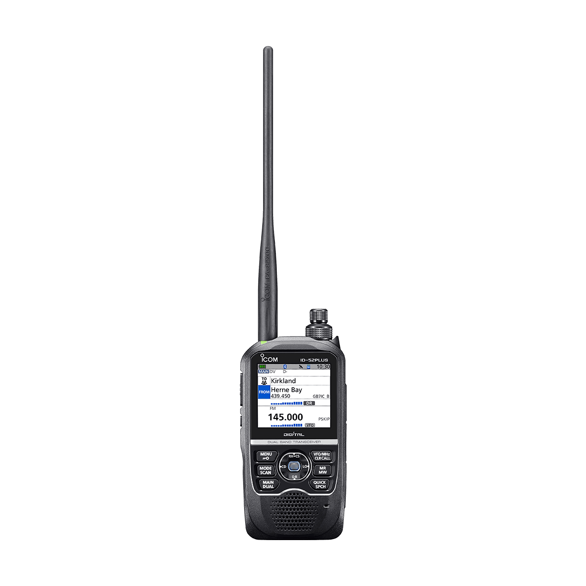 ICOM ID-52E PLUS radiotelefon ręczny VHF/UHF z D-STAR, GPS, IPX7, nagrywanie na kartę SD, Bluetooth, kolorowy wyświetlacz - Made in Japan
