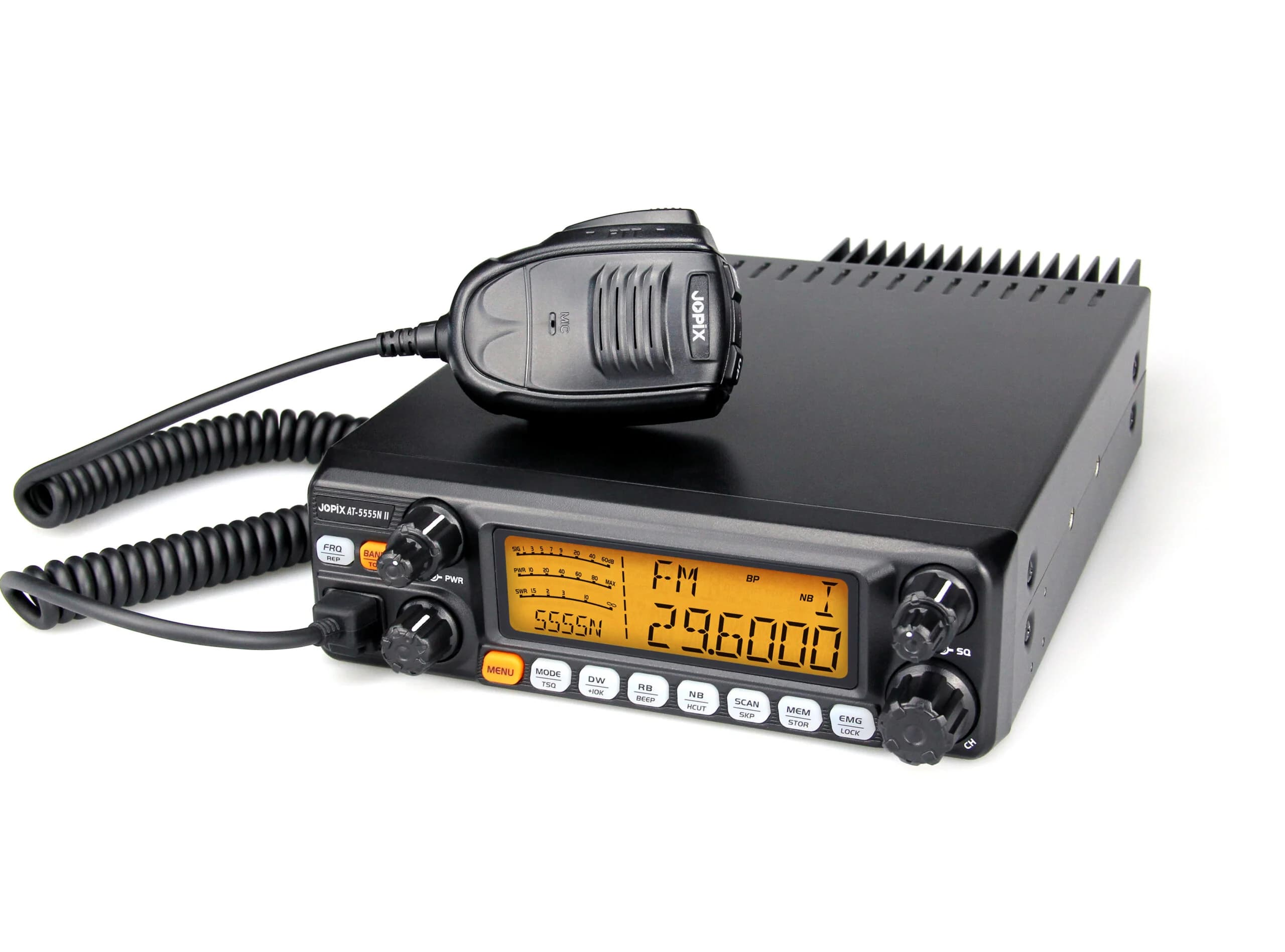 Jopix AT-5555N II (druga generacja) radiotelefon amatorski 24-30 MHz (pasma 12m, 11m, 10m) AM/FM/SSB 60W CTCSS, DTMF, VOX (bliźniak AnyTone AT-5555N II, CRT 7900V TURBO)