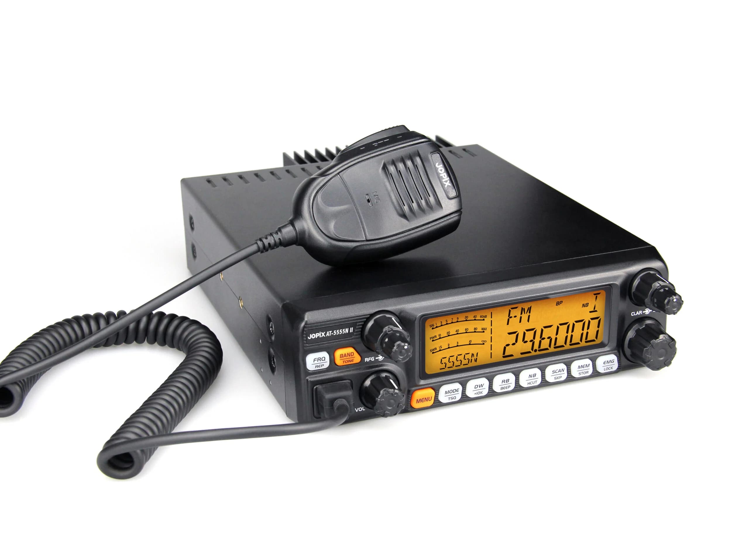 Jopix AT-5555N II (druga generacja) radiotelefon amatorski 24-30 MHz (pasma 12m, 11m, 10m) AM/FM/SSB 60W CTCSS, DTMF, VOX (bliźniak AnyTone AT-5555N II, CRT 7900V TURBO)