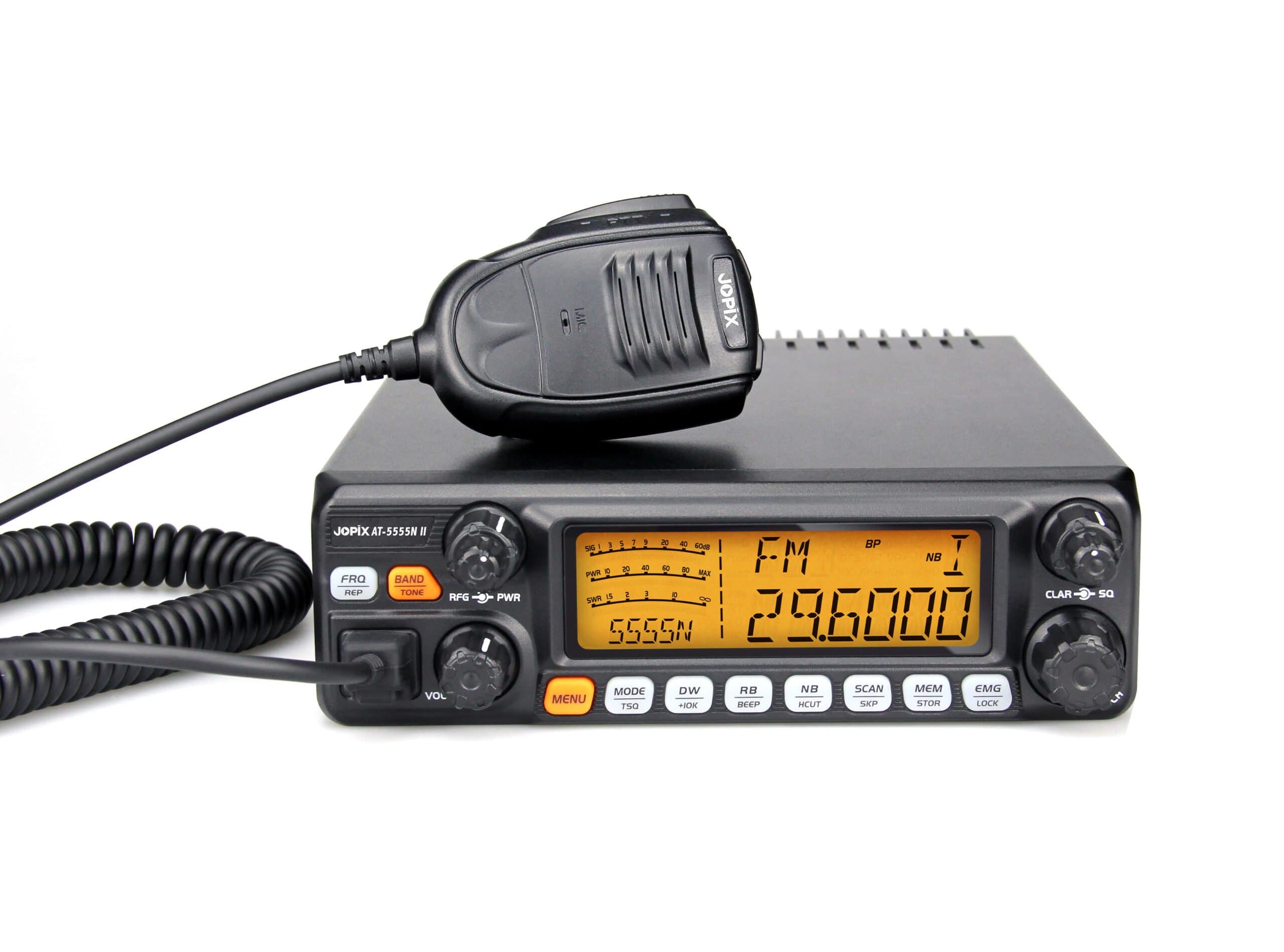 Jopix AT-5555N II (druga generacja) radiotelefon amatorski 24-30 MHz (pasma 12m, 11m, 10m) AM/FM/SSB 60W CTCSS, DTMF, VOX (bliźniak AnyTone AT-5555N II, CRT 7900V TURBO)