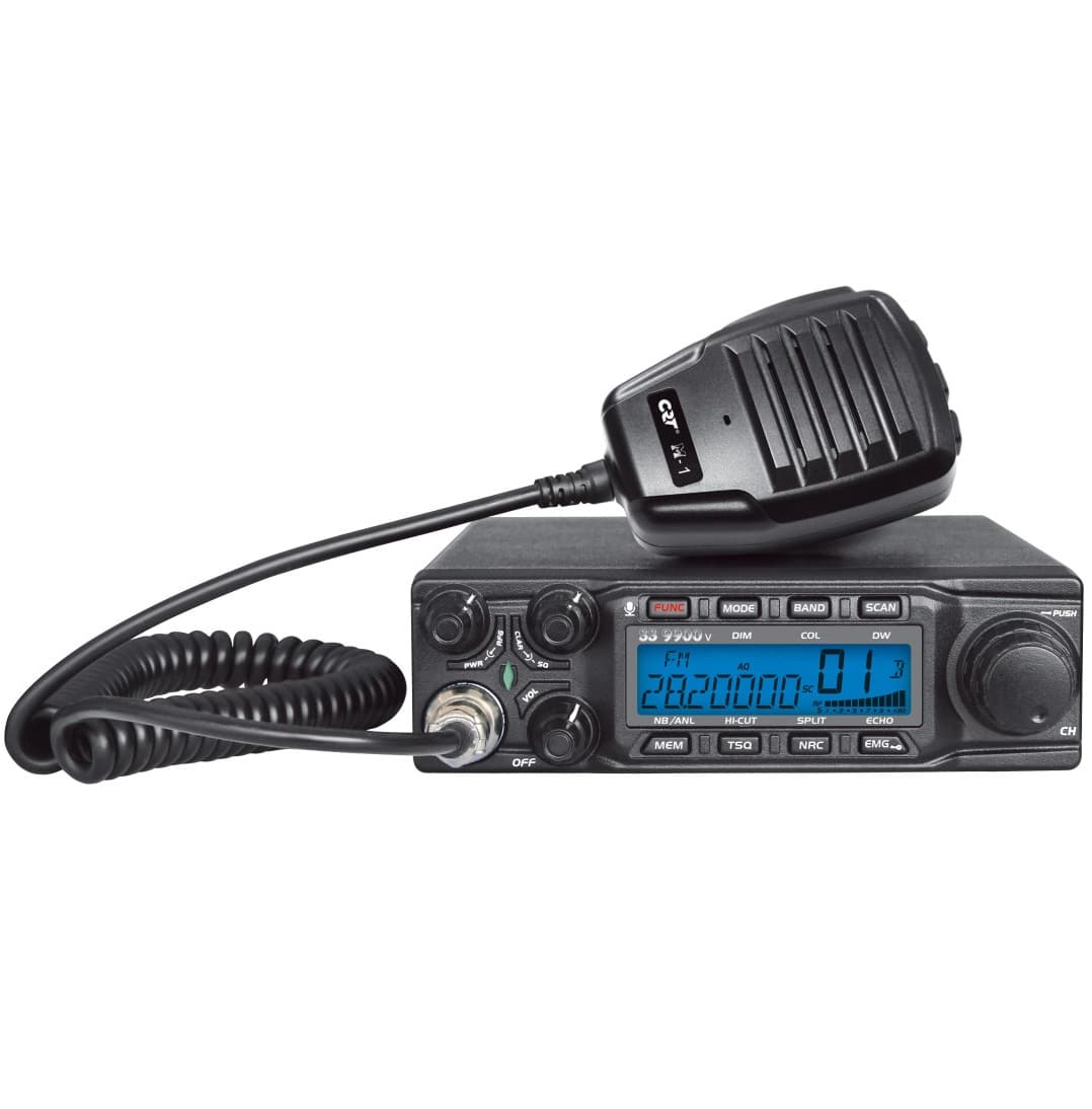 CRT 9900 V EXPORT radiotelefon amatorski 21-30MHz (10m, 12m, 15m, CB) AM/FM/SSB 80W, ASQ, RF Gain, NRC, ECHO (następca CRT 9900 V4)