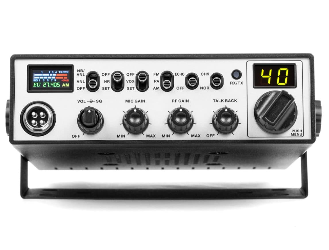 JOPIX 900 PRO solidne CB radio AM/FM, zasilanie 12/24V - do ciężarówki, busa, koparki, traktora itp.