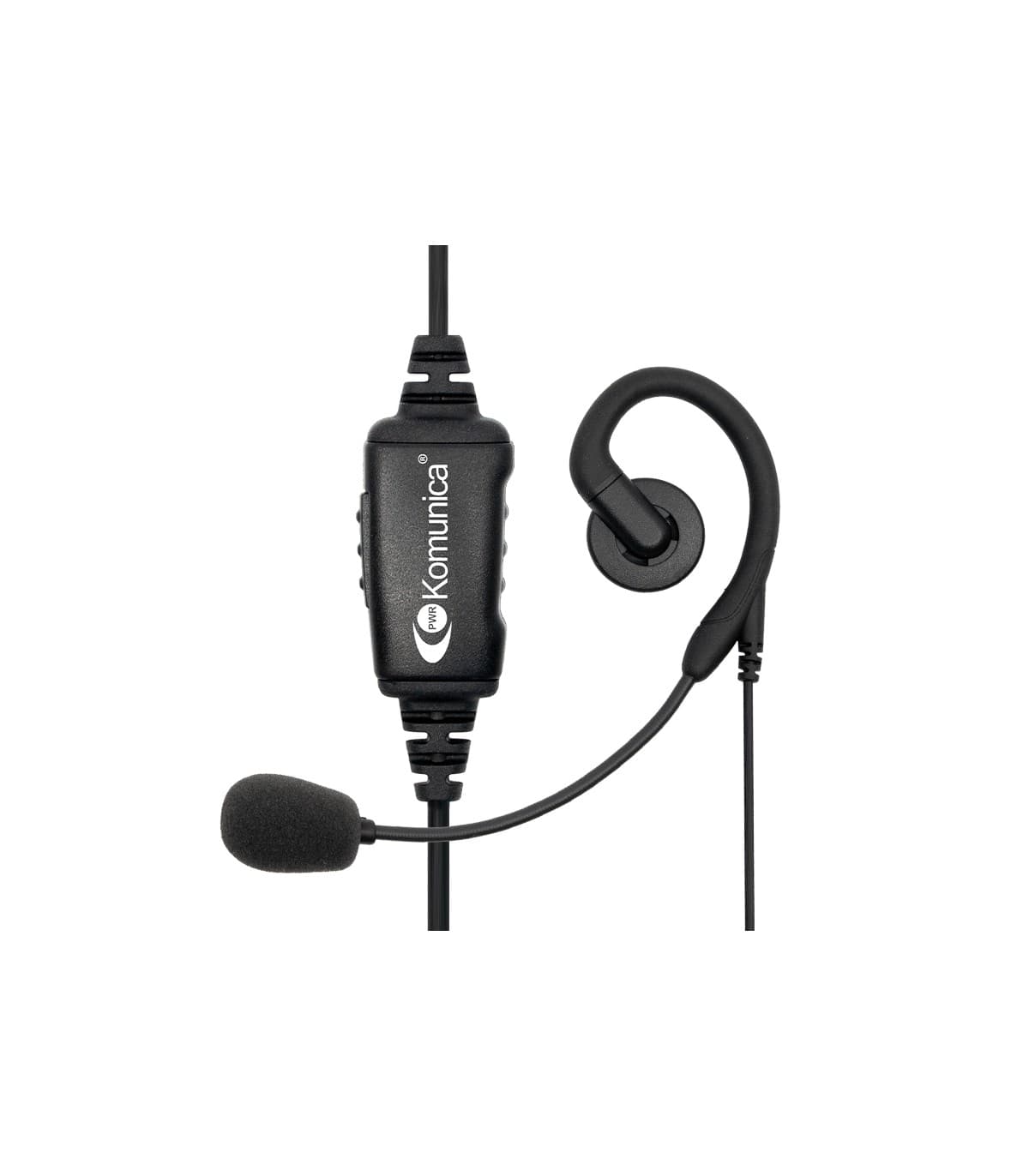KOMUNICA PWR-MIC-2-K higieniczna mikrofonosłuchawka z pałąkiem wysokiej jakości wtyk 2-pin K Kenwood np. Baofeng UV-5R, UV-82, Wouxun, TYT
