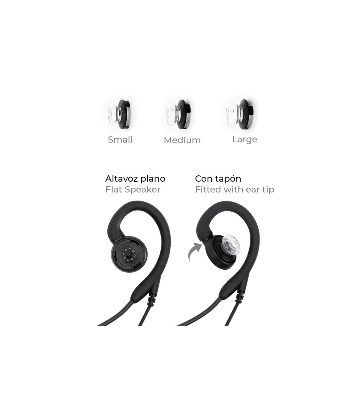 KOMUNICA PWR-MIC-2-K higieniczna mikrofonosłuchawka z pałąkiem wysokiej jakości wtyk 2-pin K Kenwood np. Baofeng UV-5R, UV-82, Wouxun, TYT