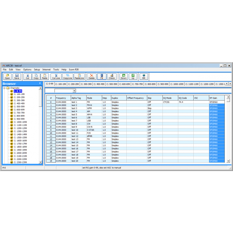 BUTEL ARC-R15 oprogramowanie do skanera Icom IC-R15 (alternatywa dla CS-R15)