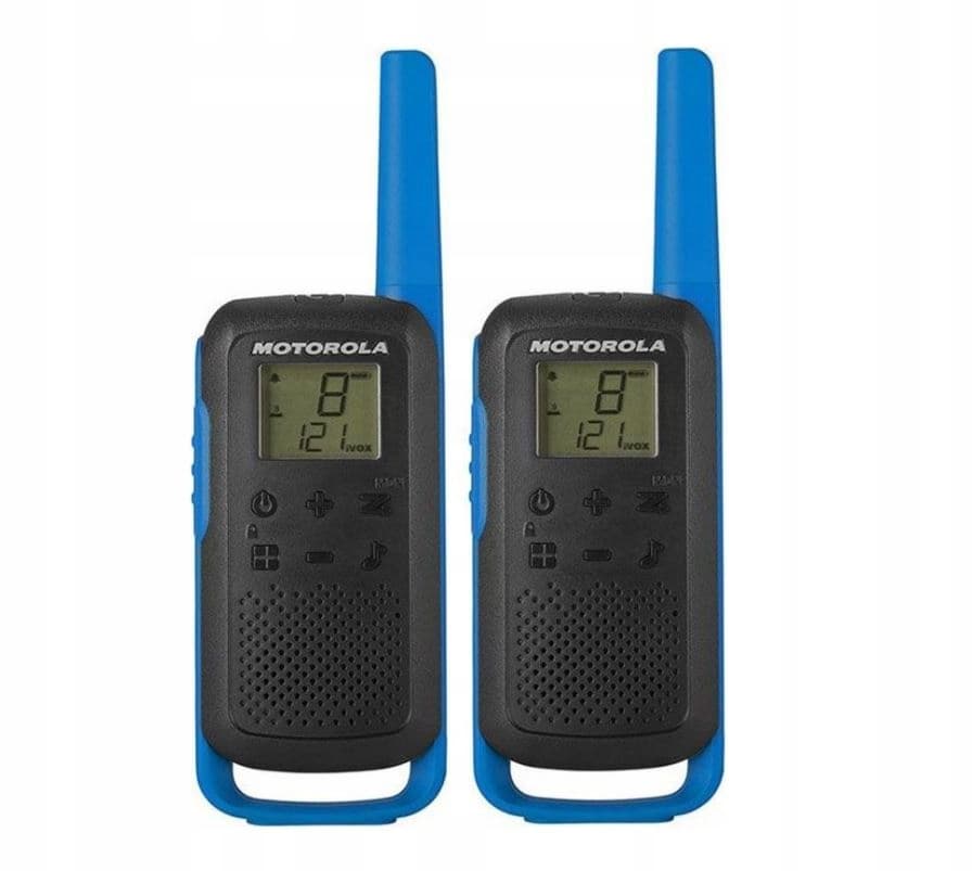 MOTOROLA T62 BLUE TALKABOUT TWINPACK zestaw 2szt. krótkofalówki PMR 16 kanałów bez zezwoleń POLSKA DYSTRYBUCJA