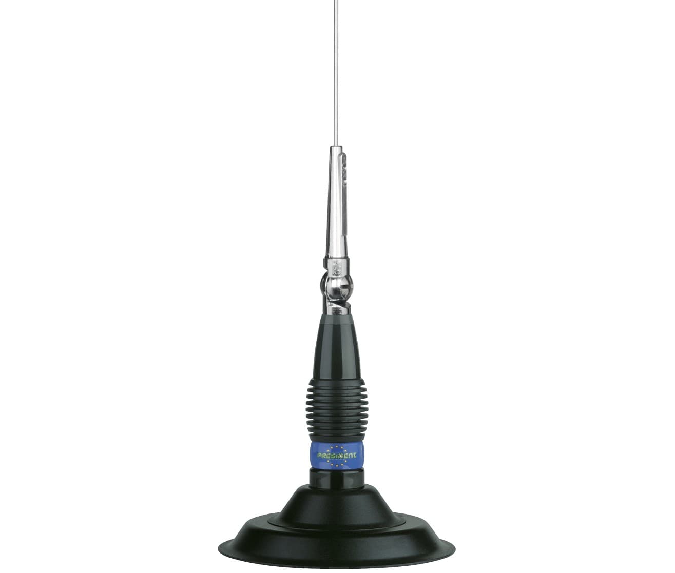 PRESIDENT MLA-145 antena CB magnesowa 158cm, regulacja pochylenia, długi kabel 4m, wtyk UC-1 do CB radia, 10 lat gwarancji (następca President ML145)