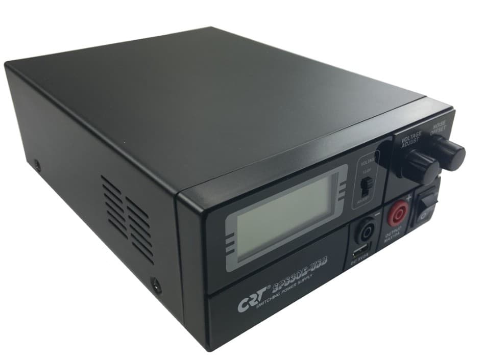 CRT SPS30E kompaktowy zasilacz impulsowy 30A cyfrowe wskaźniki, regulacja napięcia 9-15V, wyjście USB 5V
