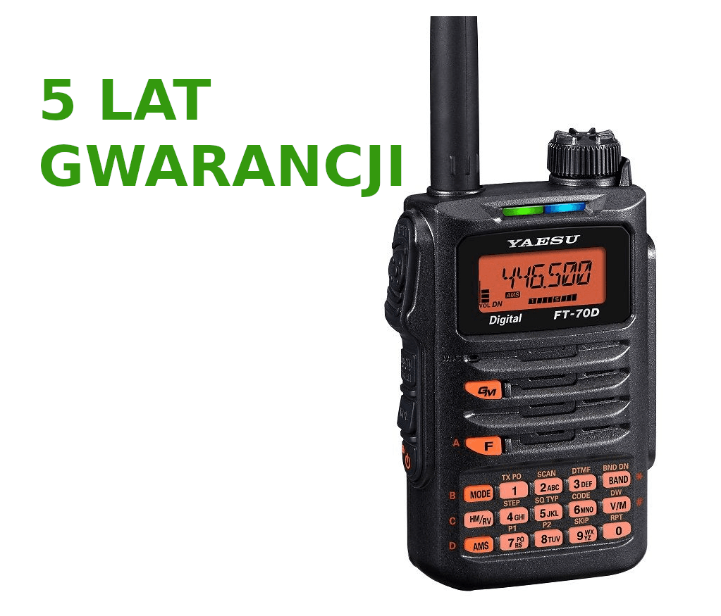 YAESU FT-70DE radiotelefon VHF/UHF wersja EXPORT 140-174/420-470MHz + ROZSZERZONA GWARANCJA 5 lat
