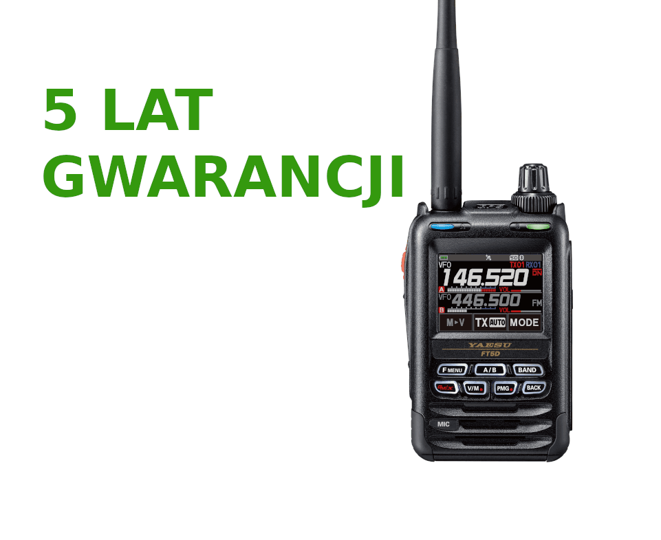 YAESU FT-5DE EXPORT radiotelefon VHF/UHF wersja 140-174/420-470MHz + ROZSZERZONA GWARANCJA 5 lat, CashBack 100€