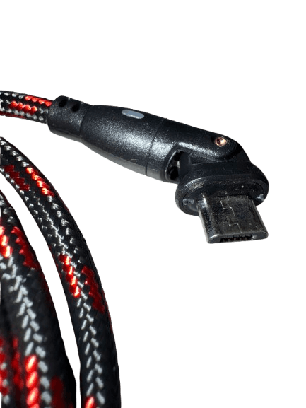 Kabel zasilający z wtykiem kątowym obrotowym microUSB - kabel zasilający 100cm nylonowy oplot np. Yanosik XS, GT, GTR oraz GTS - Łódź, Zbąszyńska 2