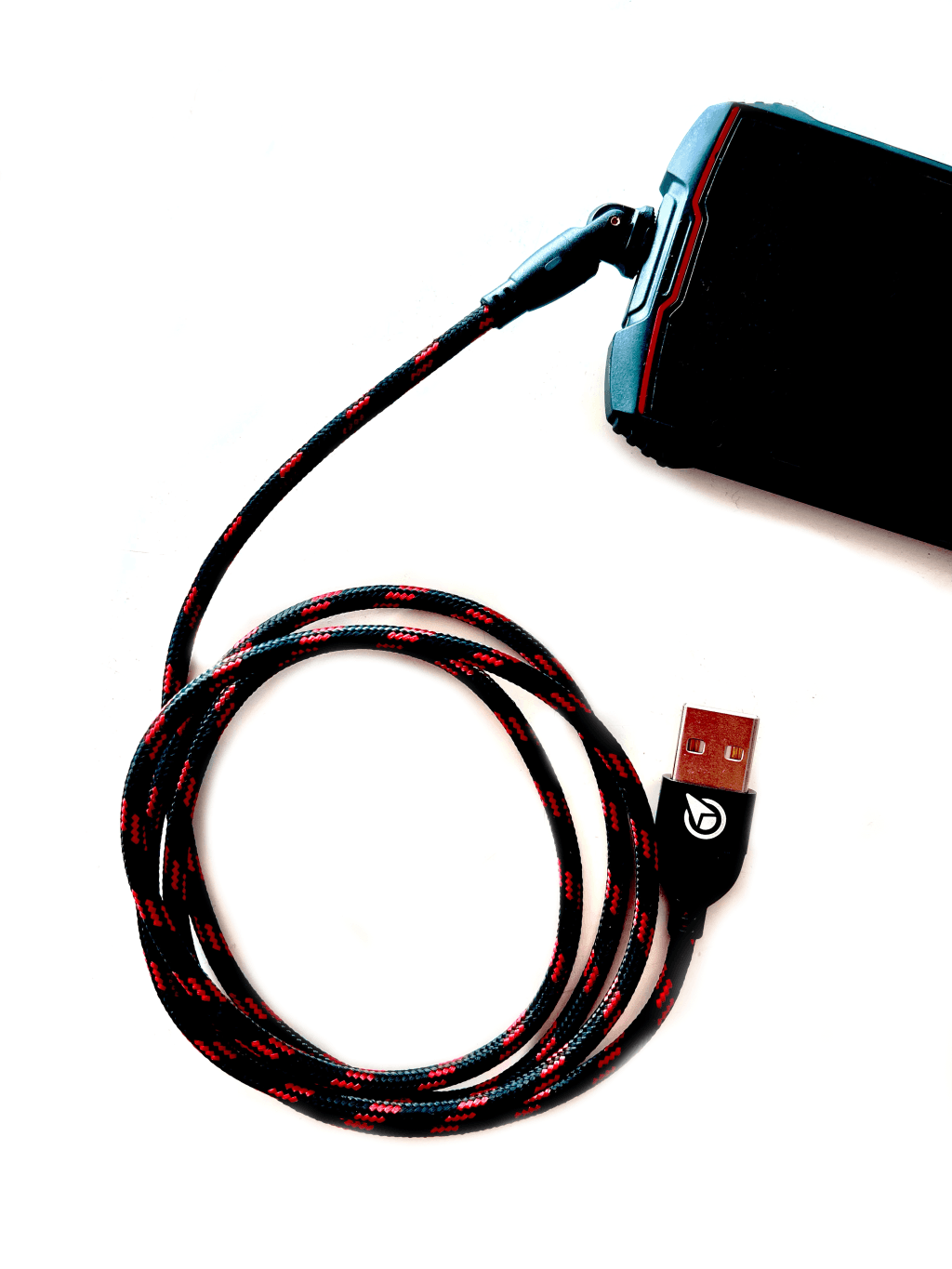Kabel zasilający z wtykiem kątowym obrotowy USB-C 100cm nylonowy oplot np. do Yanosik GTM, RS - Łódź, Zbąszyńska 2