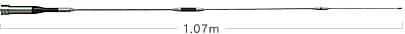 Diamond SG 9700 (Super Gainer 9700) antena samochodowa tri band 50/144/430MHz długość 107cm typ PL - pasma 6m/2m/70cm - Made in Japan