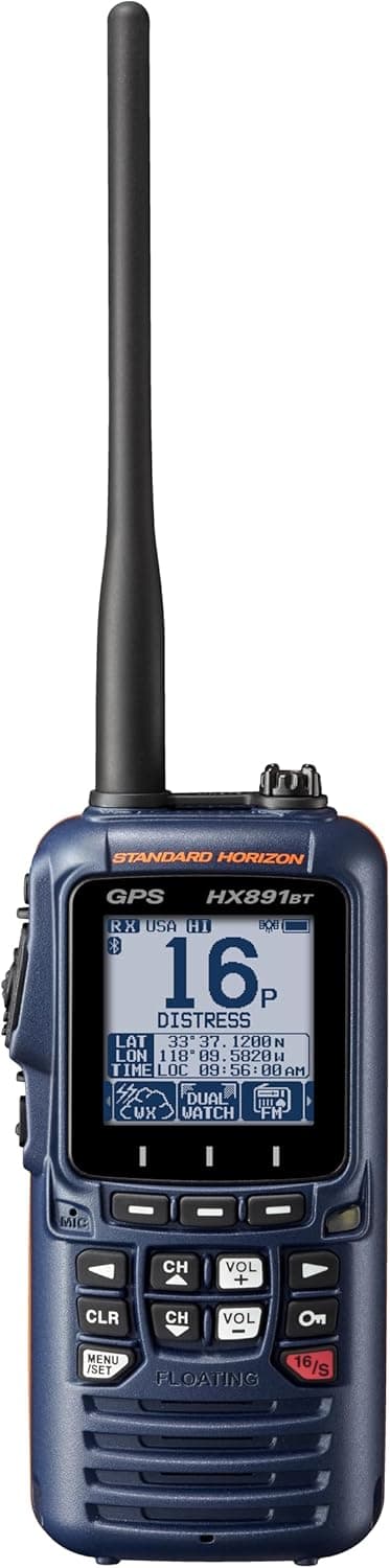 Standard Horizon HX-891E BT NAVY BLUE ręczny radiotelefon morski z Bluetooth WODOODPORNY IPX8, pływający, moc 6W, DSC klasa H, GPS, ATIS - następca HX-890