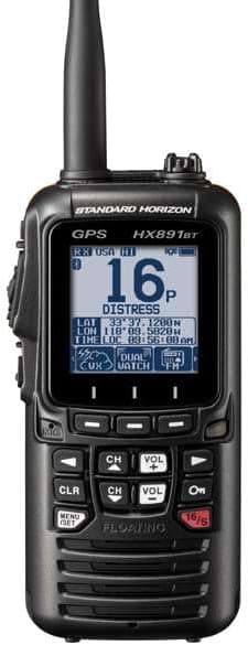 Standard Horizon HX-891E BT BLACK ręczny radiotelefon morski z Bluetooth WODOODPORNY IPX8, pływający, moc 6W, DSC klasa H, GPS, ATIS - następca HX-890