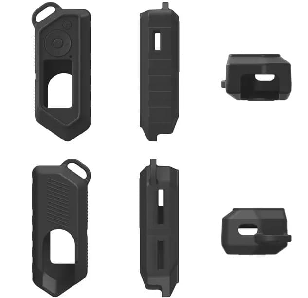 Czarne etui silikonowe ochronne do Flipper Zero (obudowa / nakładka + karabińczyk)