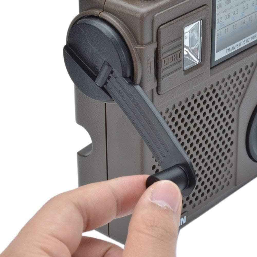 TECSUN GR-88P odbiornik globalny przenośny MW / SW / FM, latarka, alarm, dynamo, polska instrukcja - radio dla preppersa, survival
