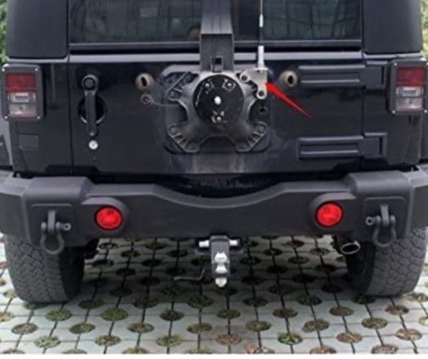 Uchwyt antenowy na koło zapasowe do JEEP Wrangler JK Unlimited Rubicon Sahara 2/4 drzwi 2007-2018 - uchwyt antenowy CB VHF UHF