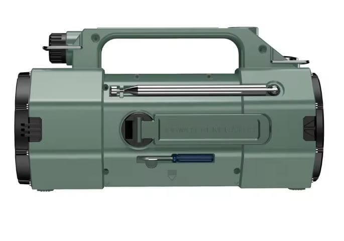HRD-908 odbiornik globalny przenośny MW / SW / VHF / FM, latarka, alarm, dynamo, polska instrukcja - radio dla preppersa, survival