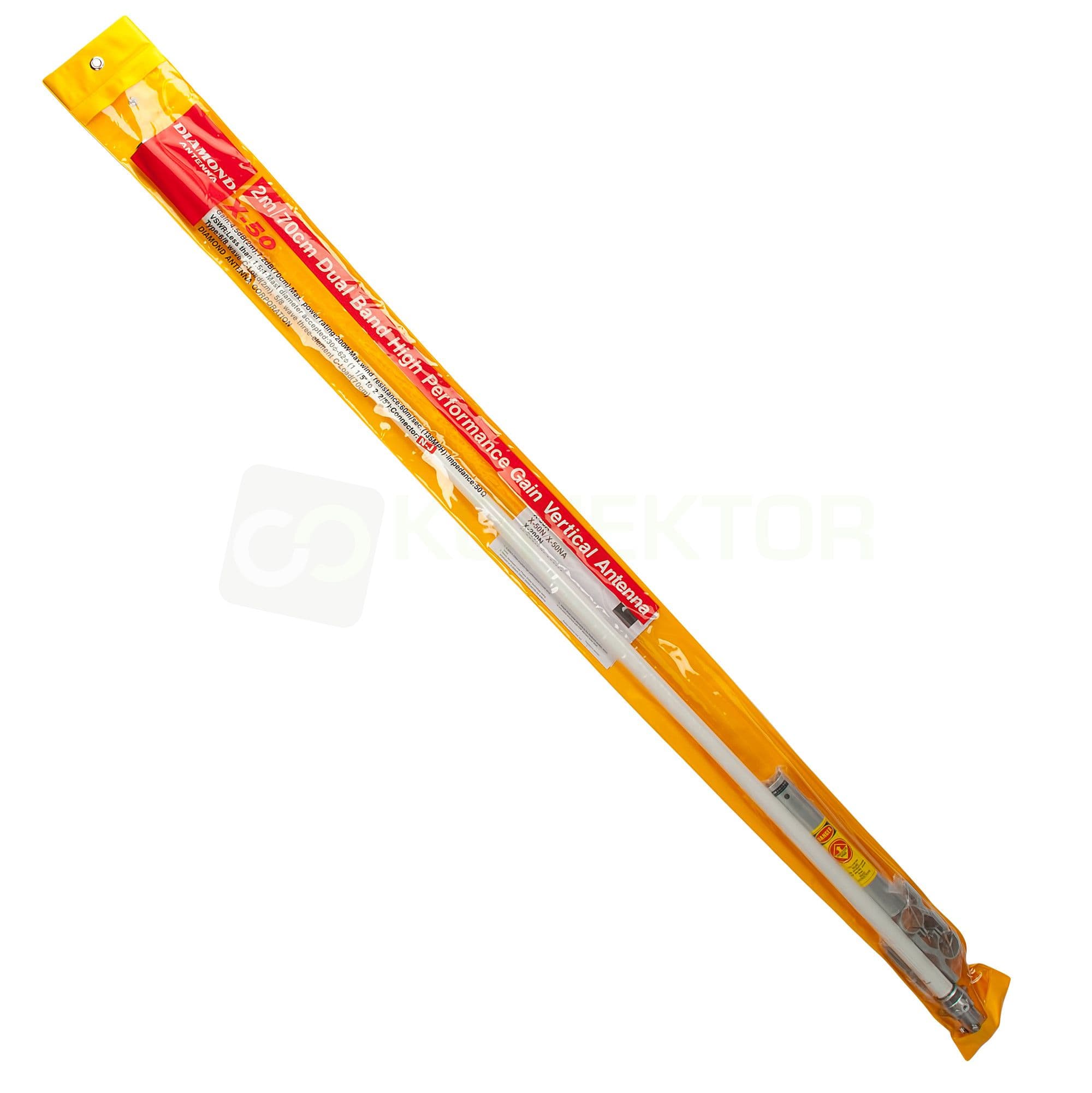Diamond X50 PL antena pionowa 2m/70cm długość 170cm (oryginał Diamond X-50 UHF Japan, gniazdo PL do wtyku UC-1)