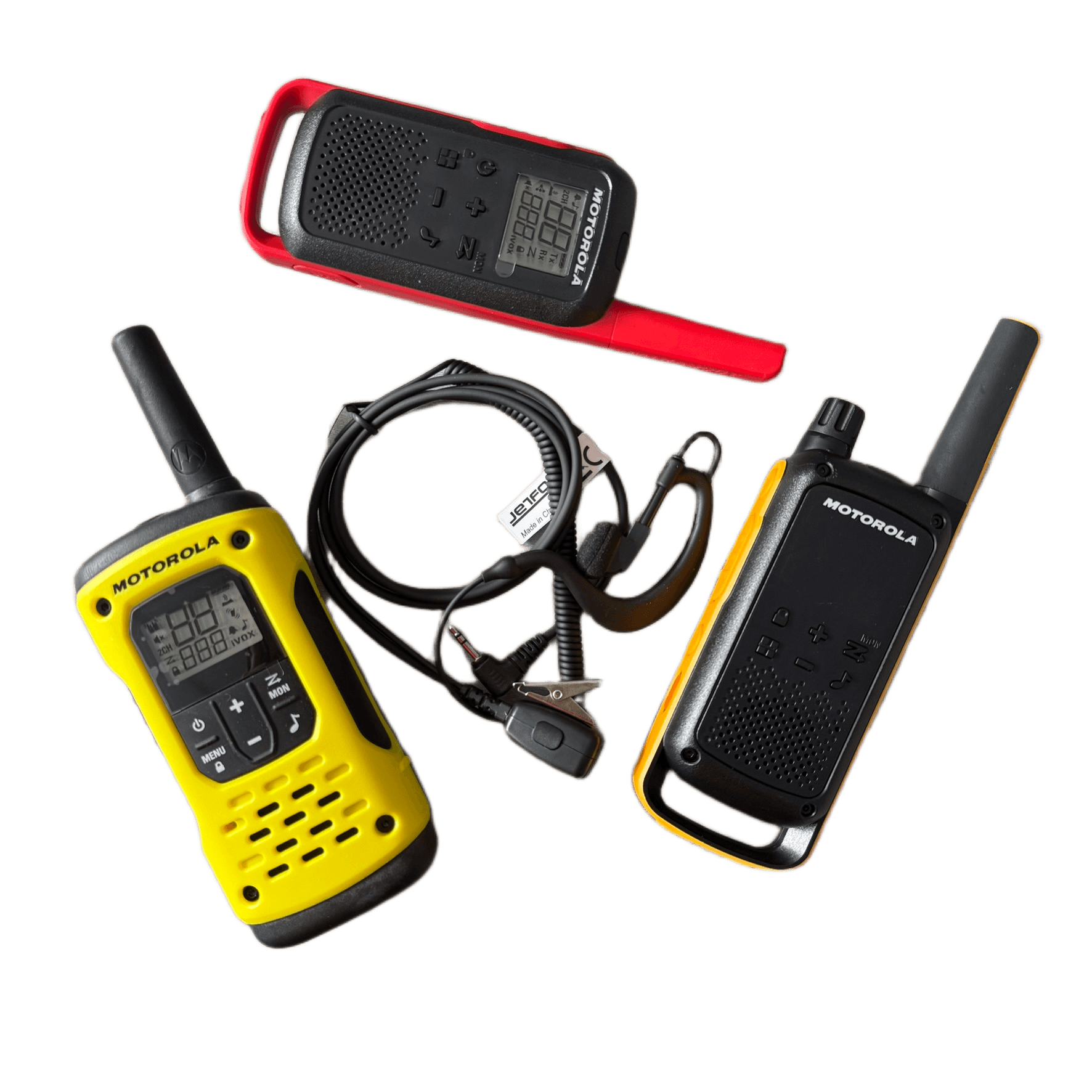 Jetfon BR-1708 EC mikrofonosłuchawka z zausznikiem 1-pin do Motorola T60 T62 T80 T82 T92 (zestaw słuchawkowy walkie talkie)