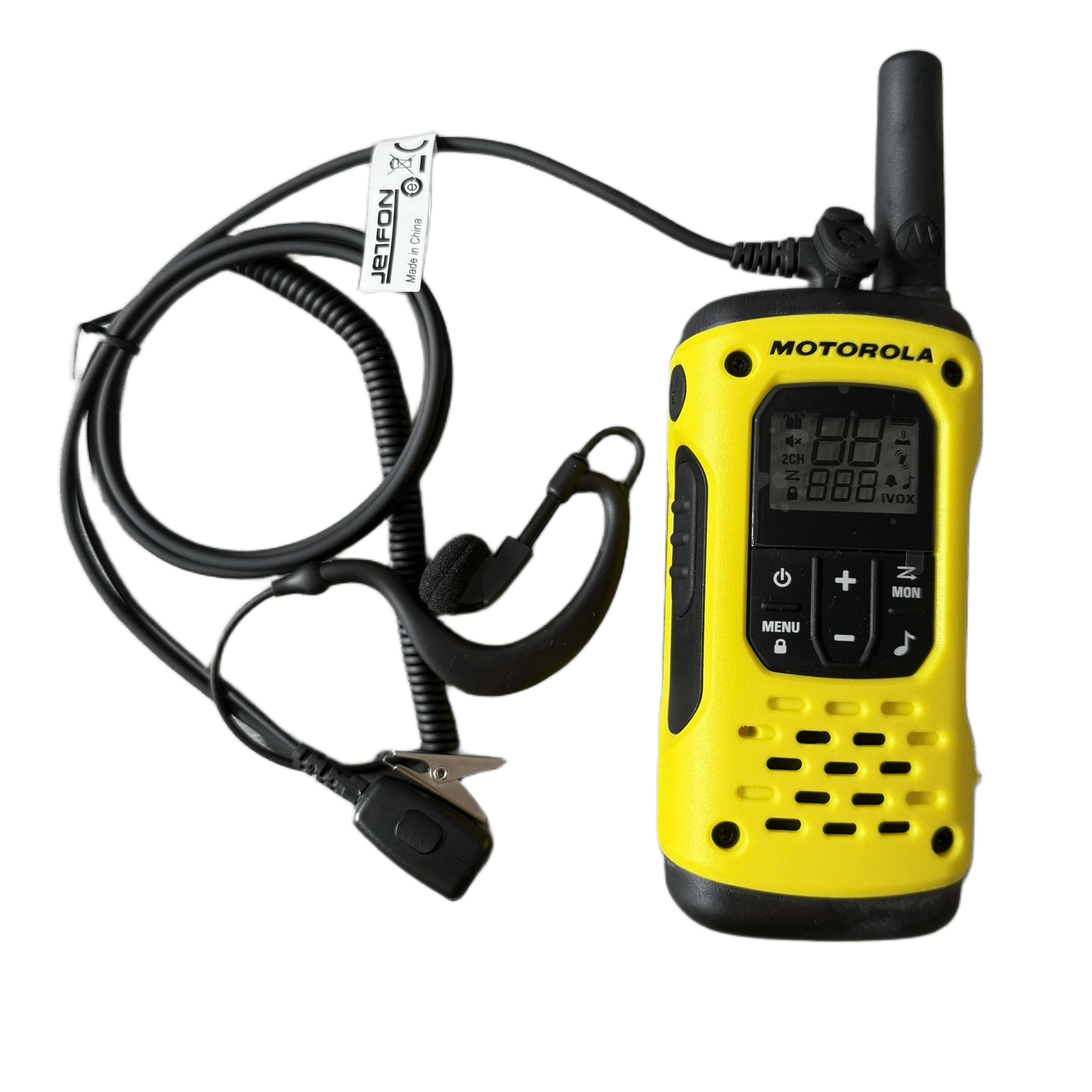 Jetfon BR-1708 EC mikrofonosłuchawka z zausznikiem 1-pin do Motorola T60 T62 T80 T82 T92 (zestaw słuchawkowy walkie talkie)