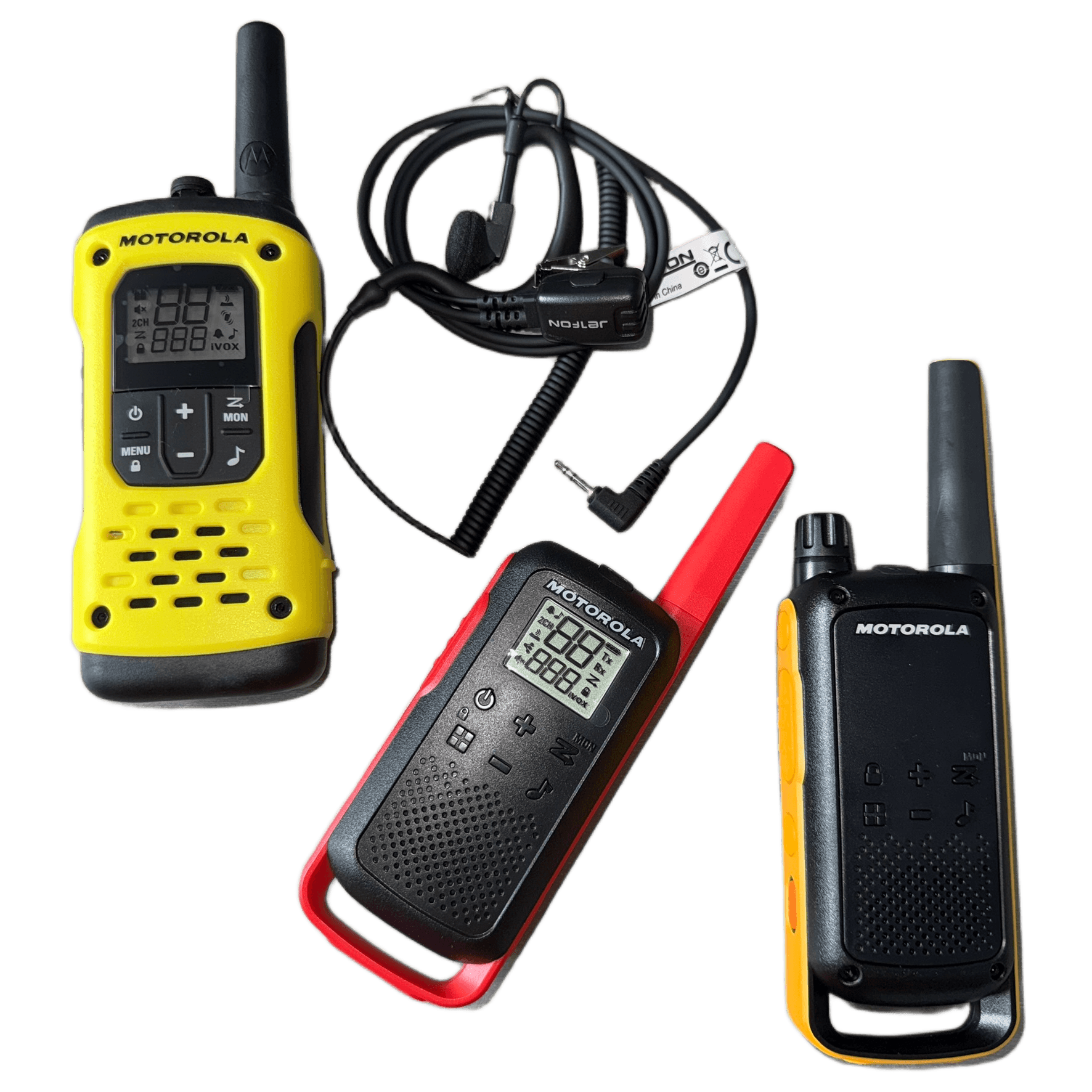 Jetfon BR-1708 EC mikrofonosłuchawka z zausznikiem 1-pin do Motorola T60 T62 T80 T82 T92 (zestaw słuchawkowy walkie talkie)