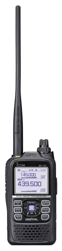 ICOM ID-51E radiotelefon ręczny VHF/UHF, D-STAR, GPS, IPX7, nagrywanie na kartę SD - Made in Japan