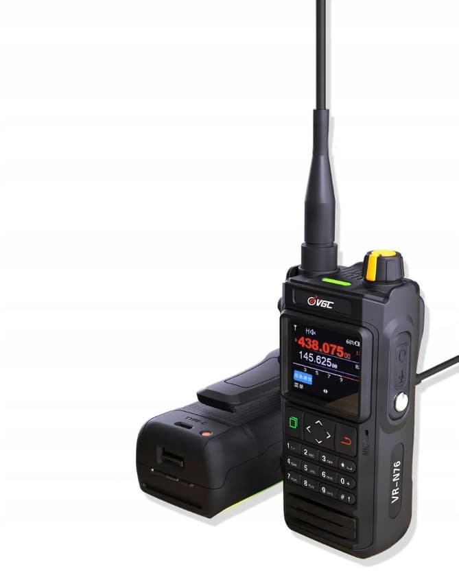VGC VERO VR-N76 Black radiotelefon ręczny VHF/UHF moc 7W z GPS, APRS / BSS, IP67, radio FM, bluetooth, odsłuch airband