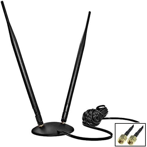 Proscan Diablo podwójna antena LTE MiMo 9dBi złącza SMA męskie do routera – lepszy zasięg internetu - idealna do domu, biura, warsztatu i magazynu