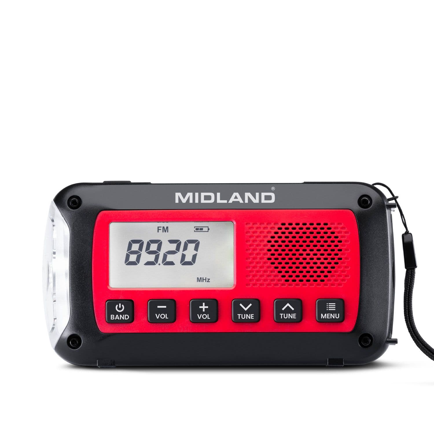Midland ER100 przenośne radio awaryjne AM/FM z dynamem, latarką LED i powerbankiem - radio dla preppersa, survival