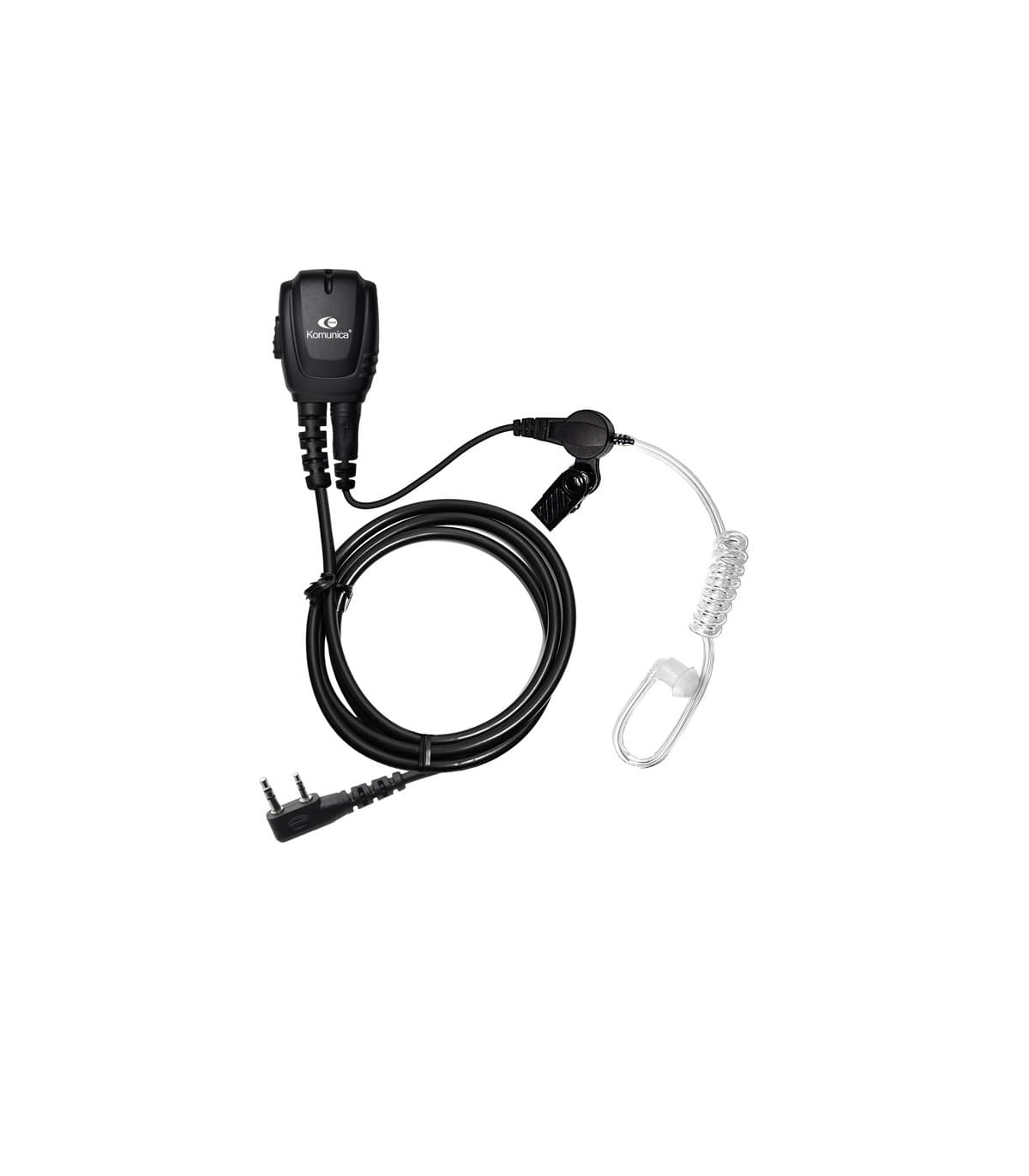 Komunica PWR-2302-TUB mikrofonosłuchawka z fonowodem wtyk 2-pin Kenwood Baofeng Wouxun AnyTone TYT itp.
