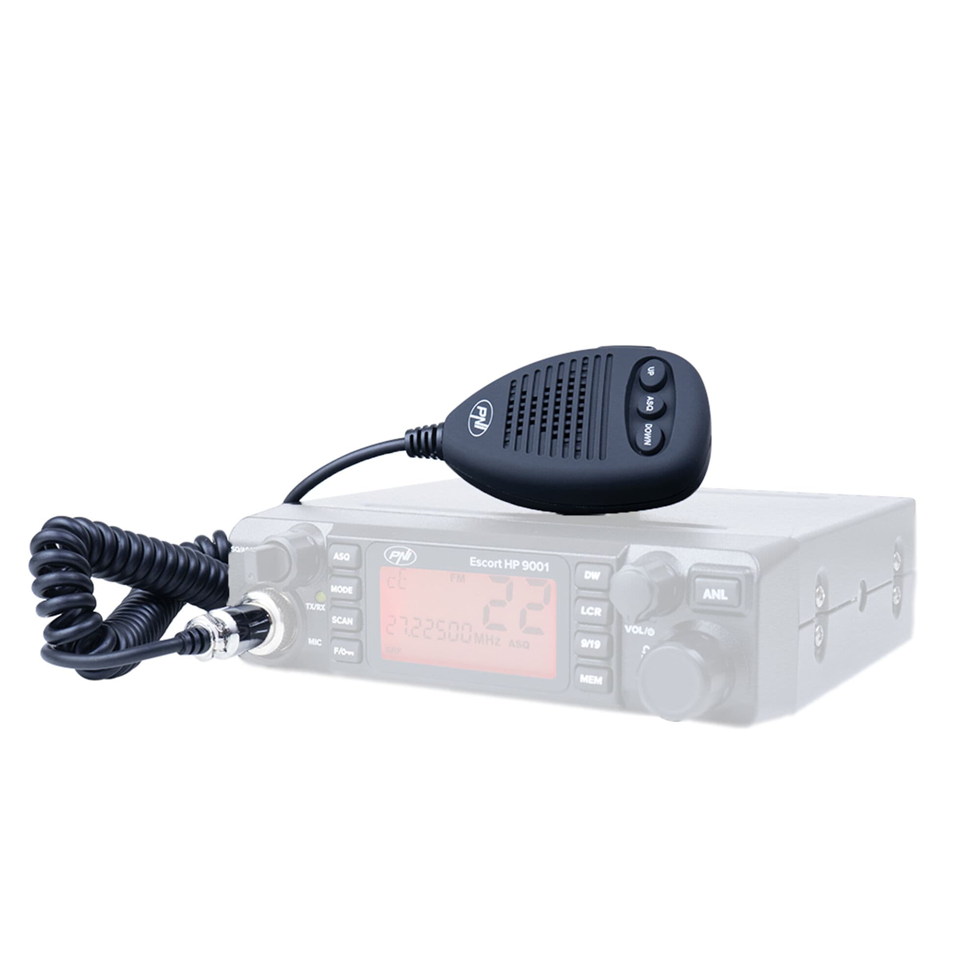 Oryginalny mikrofon do CB radia PNI Escort HP 8000L, 8001L, 8024, 9001 PRO, 9500, 8900 - wtyk 6-pin, przycisk ASQ, zmiana kanałów