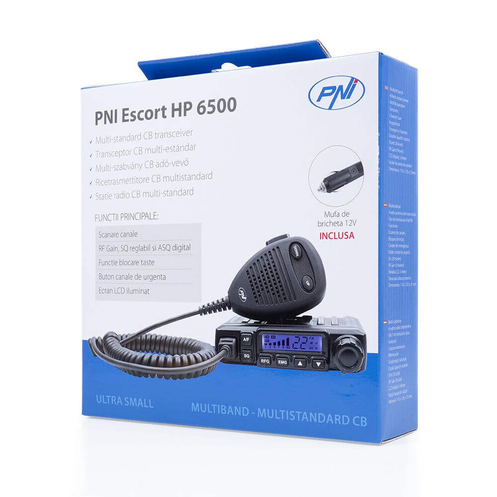 PNI Escort HP 6500 + antena CB Extra 48 długość 45cm - dyskretny zestaw CB radio