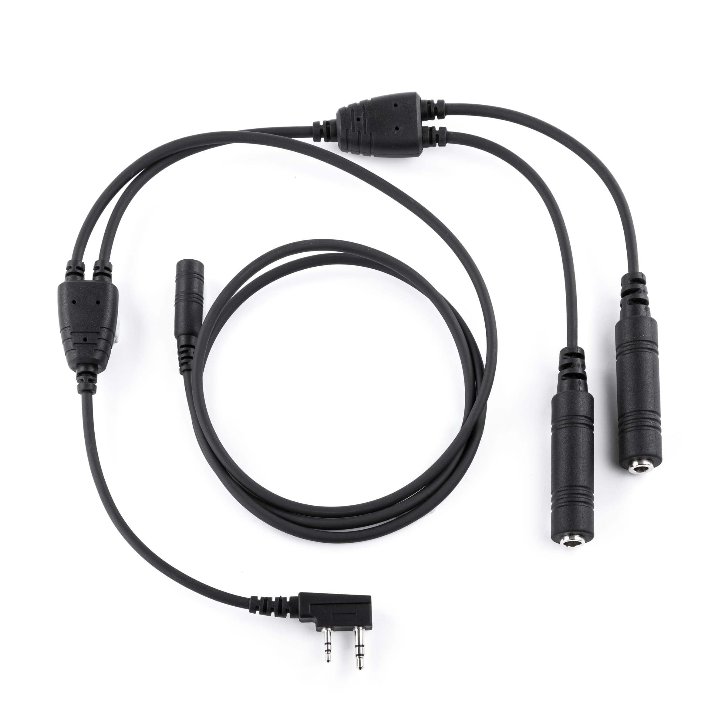 PJ055-PTT adapter słuchawek lotniczych PJ055 / PJ068 do krótkofalówek 2-pin Kenwood Baofeng Wouxun TYT Anytone Dynascan AB650