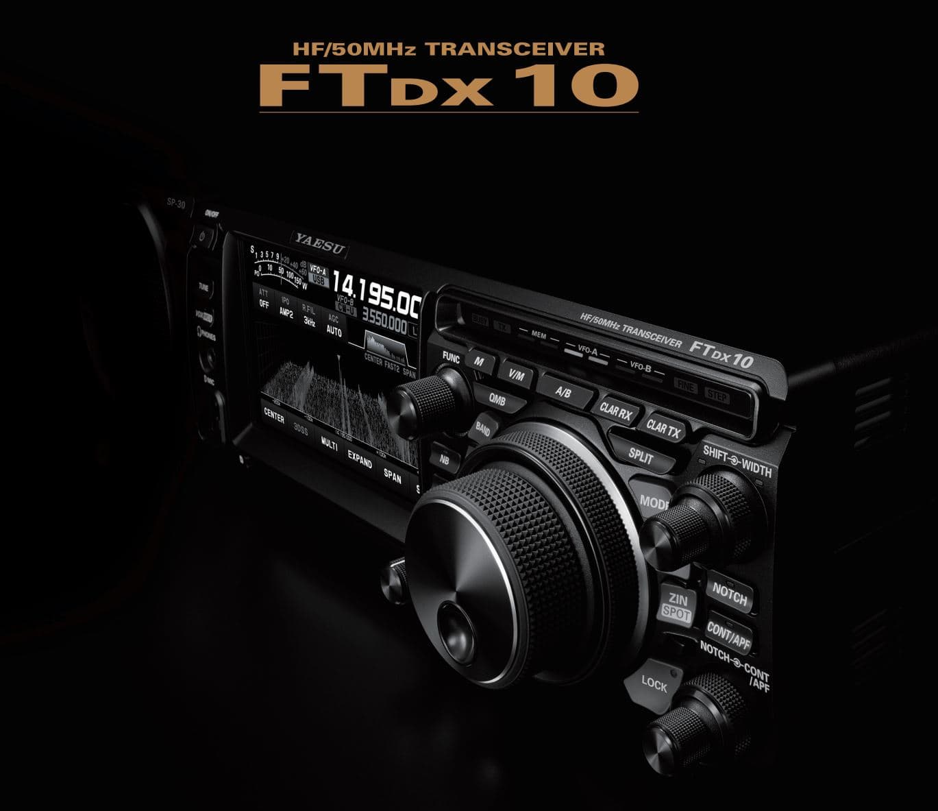 YAESU FTDX10 EXPORT radiotelefon amatorski HF / 6m SDR 100W wodospad 3D, tuner antenowy (Yaesu FT-DX-10), CashBack 200€ + ROZSZERZONA GWARANCJA 5 lat