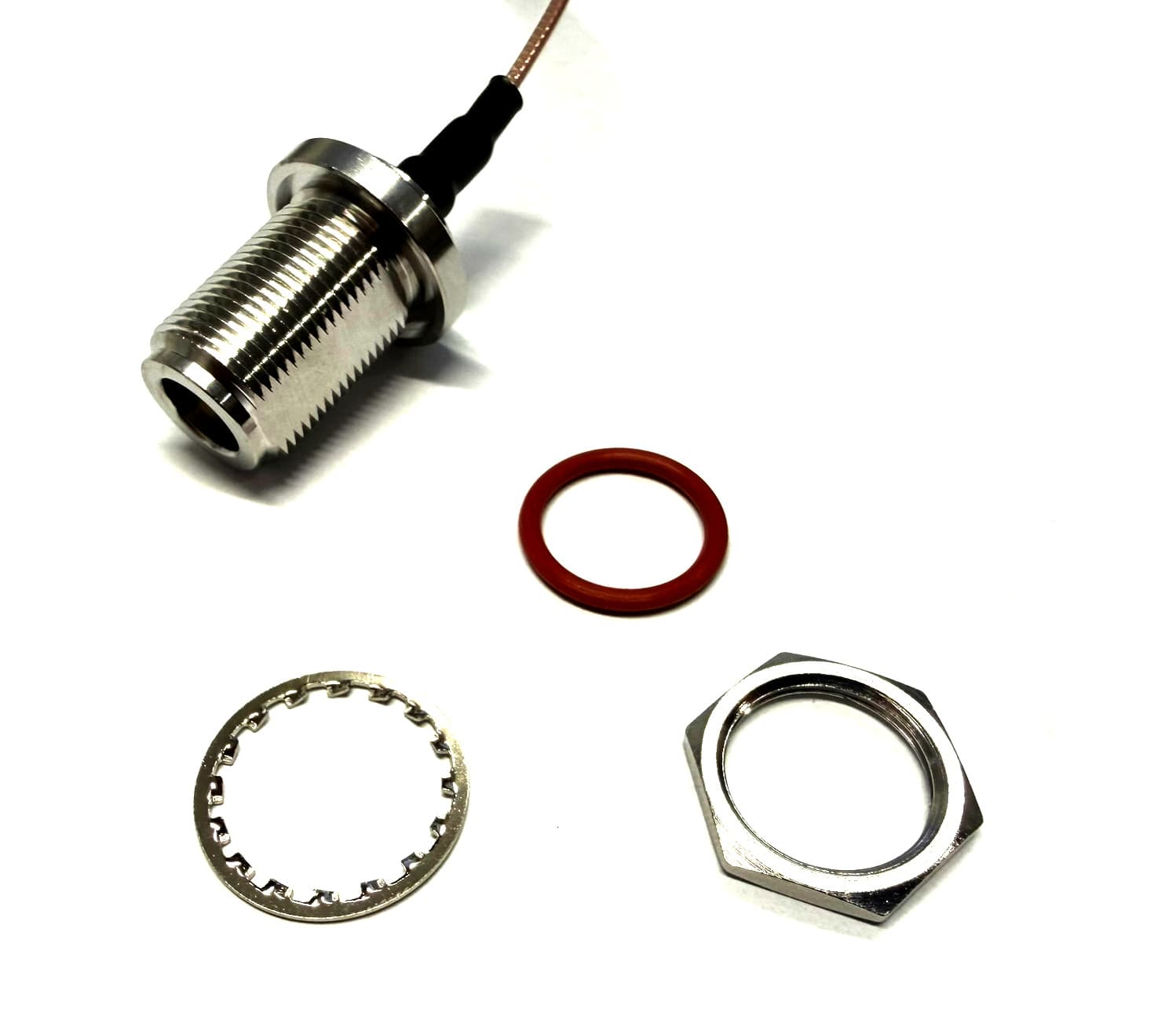 Adapter na kablu 20cm gniazdo UFL / gniazdo N cienki kabel RG-178 - np. do modułów LoRa XIAO Heltec Meshcore Meshtastic, GPS, Glonass