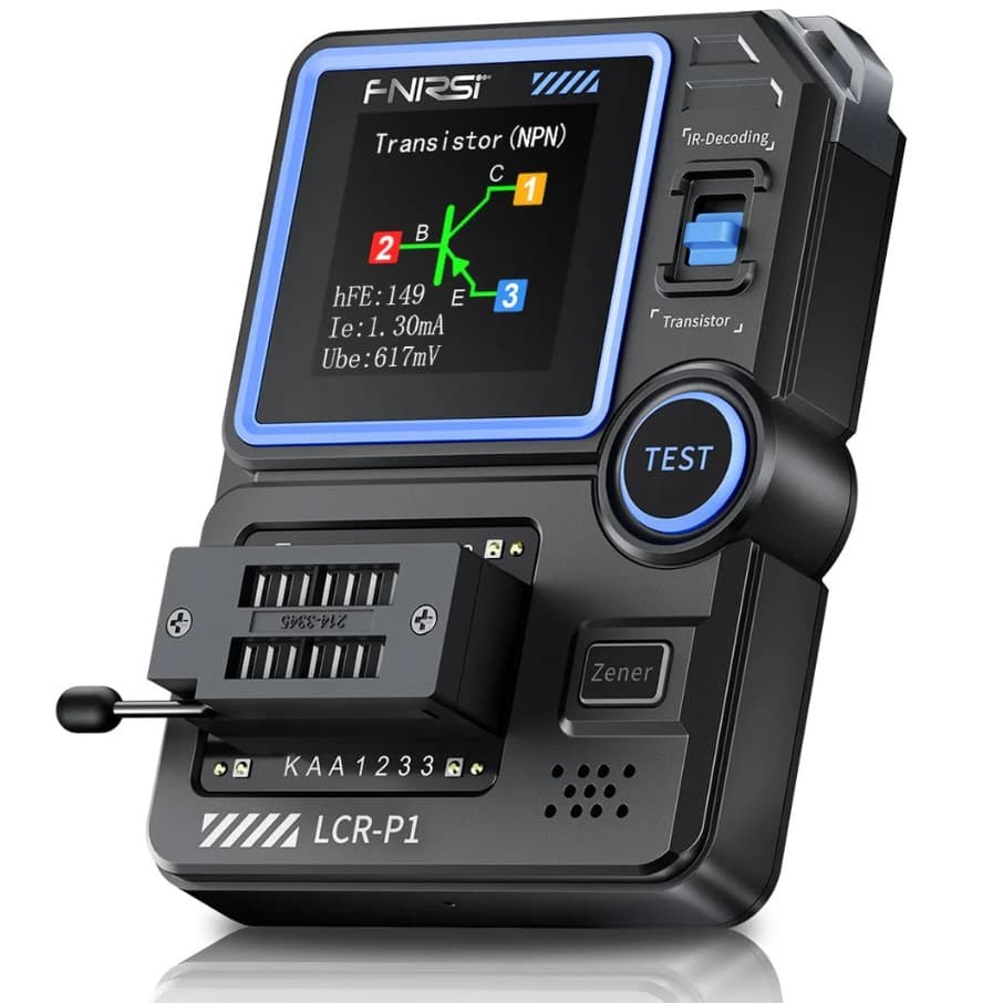 FNIRSI LCR-P1 multimetr - wielofunkcyjny tester elementów elektronicznych np. tranzystorów, cewek, diod, rezystorów itp.